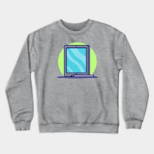 Tablet And Stylus Pencil Cartoon Vector Icon Illustration Crewneck Sweatshirt